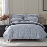 Paisley Grace Floral Premium Smooth Wrinkle-Free Sateen Sham - Blue, Standard,Blue