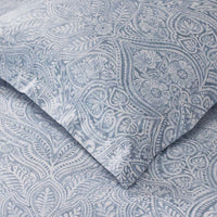 Paisley Grace Floral Premium Smooth Wrinkle-Free Sateen Sham - Blue, Standard,Blue