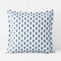 Suhana  Garment Washed Cotton Percale Sham - Blue, Euro,Blue