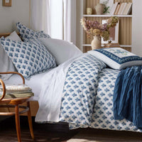 Suhana  Garment Washed Cotton Percale Sham - Blue, Standard,Blue
