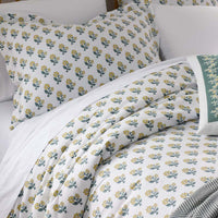 Suhana  Garment Washed Cotton Percale Sham - Yellow, Standard,Yellow