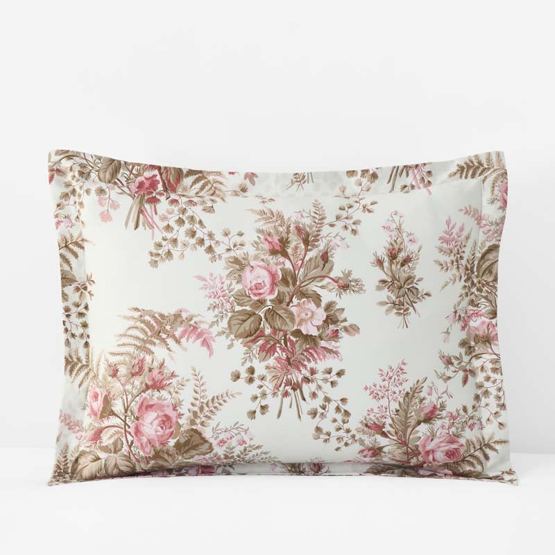 Antara Reversible Premium Smooth Sateen Sham - Blush, Standard,Blush