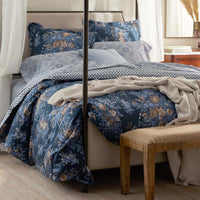 Antara Reversible Premium Smooth Sateen Sham - Navy, Standard,Navy