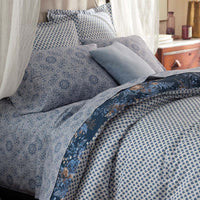 Antara Reversible Premium Smooth Sateen Sham - Navy, Standard,Navy