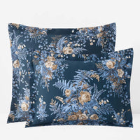 Antara Reversible Premium Smooth Sateen Sham - Navy, Standard,Navy