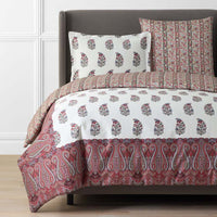 Aadrika Reversible Premium Smooth Sateen Duvet Cover - Burgundy, Full/Queen,Burgundy