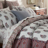 Aadrika Reversible Premium Smooth Sateen Duvet Cover - Burgundy, Full/Queen,Burgundy