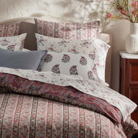 Aadrika Reversible Premium Smooth Sateen Duvet Cover - Burgundy, Full/Queen,Burgundy