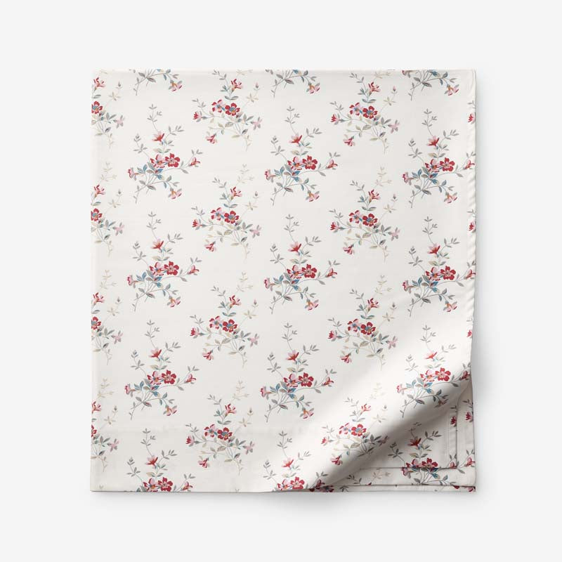 Rupa Premium Smooth Sateen Flat Bed Sheet - Cream Multi, Twin/Twin XL,Cream Multi