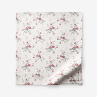 Rupa Premium Smooth Sateen Flat Bed Sheet - Cream Multi, Twin/Twin XL,Cream Multi