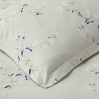 Blossom Trail Garment Washed Cotton Percale Fitted Bed Sheet - Green Tea, Twin,Green Tea