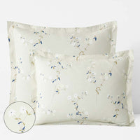 Blossom Trail Garment Washed Cotton Percale Sham - Green Tea, Standard,Green Tea