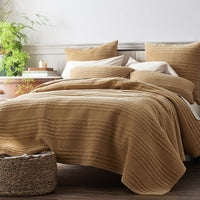 Line Stitch Quilted Sham - Gold, Standard,Gold