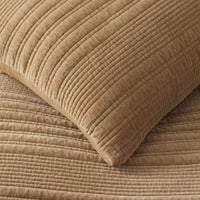 Line Stitch Quilted Sham - Gold, Standard,Gold