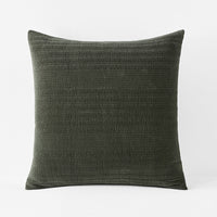 Line Stitch Quilted Sham - Olive, Euro,Olive
