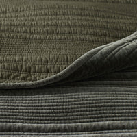 Line Stitch Quilted Sham - Olive, Standard,Olive