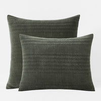 Line Stitch Quilted Sham - Olive, Standard,Olive