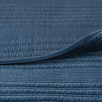 Line Stitch Velvet Quilted Sham - Smoke Blue, Standard,Smoke Blue