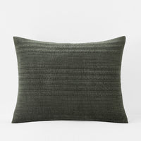 Line Stitch Quilted Sham - Olive, Standard,Olive