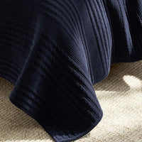 Line Stitch Quilt - Navy, Full/Queen,Navy