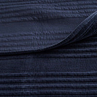 Line Stitch Quilt - Navy, Full/Queen,Navy