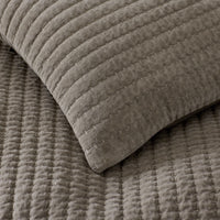 Straight Stitch Velvet Quilted Sham - Mocha, Standard,Mocha