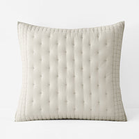 Pintuck Quilted Sham - Oatmeal, Euro,Oatmeal
