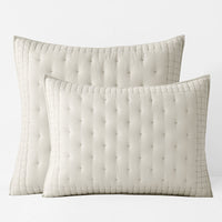 Pintuck Quilted Sham - Oatmeal, Standard,Oatmeal