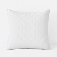 Pintuck Quilted Sham - White, Euro,White