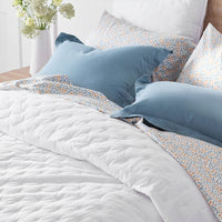 Pintuck Quilted Sham - White, Standard,White
