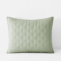 Pintuck Quilted Sham - Light Sage, King,Light Sage