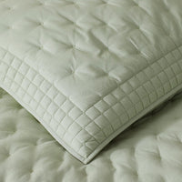 Pintuck Quilted Sham - Light Sage, King,Light Sage