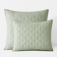 Pintuck Quilted Sham - Light Sage, King,Light Sage