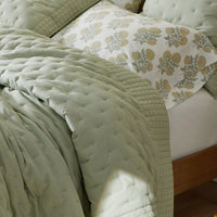 Pintuck Quilt - Light Sage, Full/Queen,Light Sage