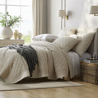 Pintuck Quilt - Oatmeal, Full/Queen,Oatmeal