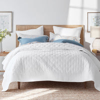 Pintuck Quilt - White, Twin,White