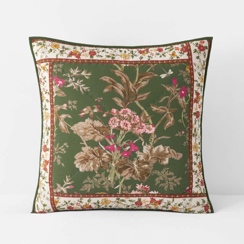 Aaliyah Patchwork Quilted Sham - Green Multi, Euro,Green Multi