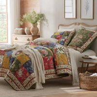 Aaliyah Patchwork Quilted Sham - Green Multi, Standard,Green Multi