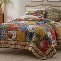 Aaliyah Patchwork Quilted Sham - Green Multi, Standard,Green Multi