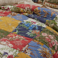 Aaliyah Patchwork Quilted Sham - Green Multi, Standard,Green Multi