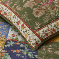 Aaliyah Patchwork Quilted Sham - Green Multi, Standard,Green Multi