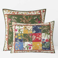Aaliyah Patchwork Quilted Sham - Green Multi, Standard,Green Multi