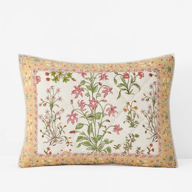 Myesha Quilted Sham - Gold, King,Gold