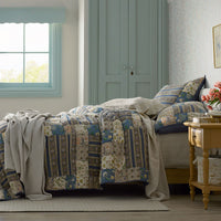 Dorothea Patchwork Quilted Sham - Blue Multi, Standard,Blue Multi