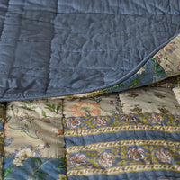 Dorothea Patchwork Quilted Sham - Blue Multi, Standard,Blue Multi