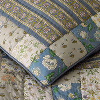 Dorothea Patchwork Quilted Sham - Blue Multi, Standard,Blue Multi