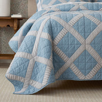 Bahati Quilted Sham - Blue Multi, Standard,Blue Multi