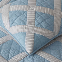 Bahati Quilted Sham - Blue Multi, Standard,Blue Multi