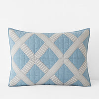 Bahati Quilted Sham - Blue Multi, Standard,Blue Multi