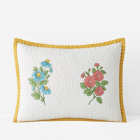 Lily Garden Quilted Sham - White Multi, King,White Multi